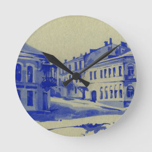 Small streets in the old town round clock