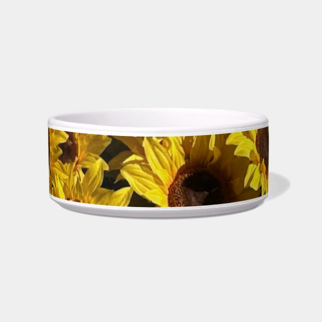 Small Sunflower Pet Ceramic Bowl (Right)