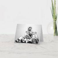 Small sympathy card with Hugging Jesus