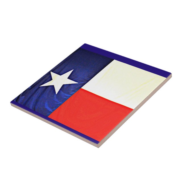 Small Texas Flag Ceramic Tile (Side)