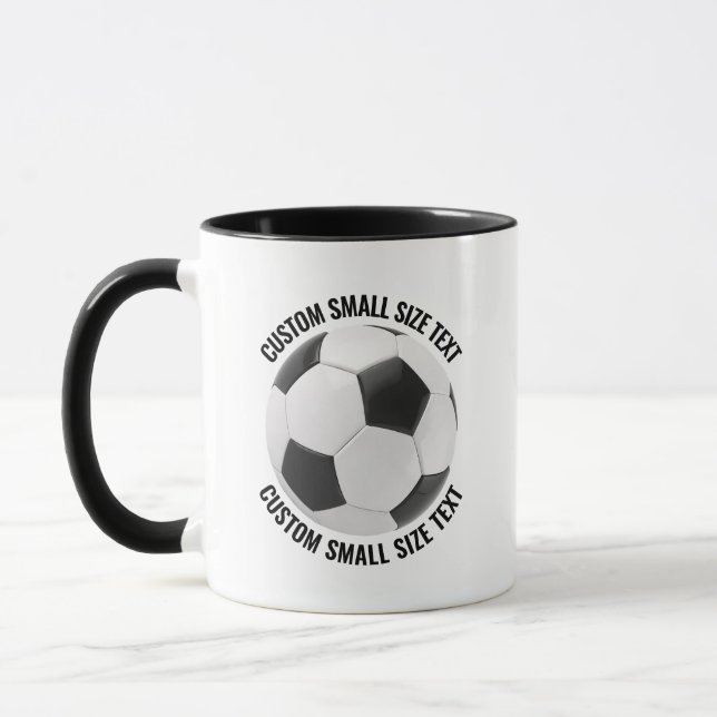 Small Text BLACK Combo 11oz Custom Soccer Mug (Left)