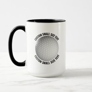 Small Text BLACK Combo 15oz Custom Golf Mug