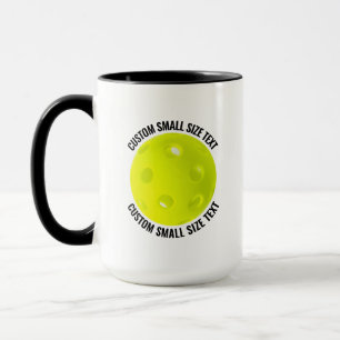 Small Text BLACK Combo 15oz Custom Pickleball Mug