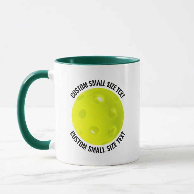 Small Text HUN. GREEN Combo 11oz Custom Pickleball Mug (Left)