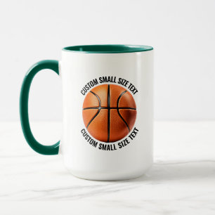 Small Text HUN. GREEN Combo 15oz Custom Basketball Mug