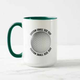 Small Text HUNTER GREEN Combo 15oz Custom Golf Mug