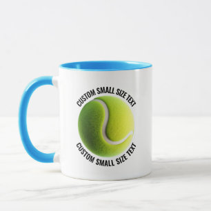 Small Text LIGHT BLUE Combo 11oz Custom Tennis Mug