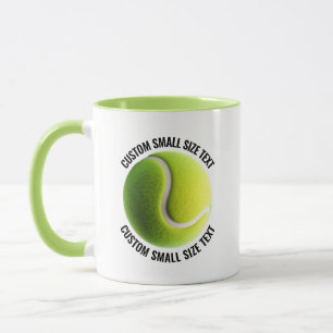 Small Text LIME GREEN Combo 11oz Custom Tennis Mug