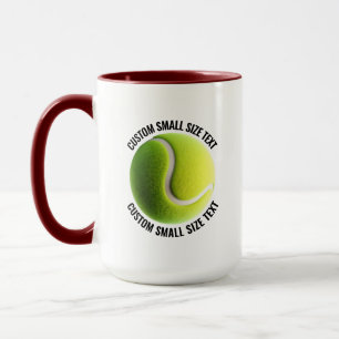 Small Text MAROON Combo 15oz Custom Tennis Mug