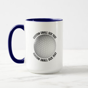 Small Text NAVY BLUE Combo 15oz Custom Golf Mug