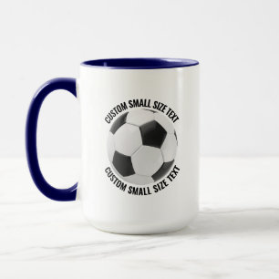 Small Text NAVY BLUE Combo 15oz Custom Soccer Mug