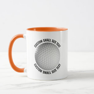 Small Text ORANGE Combo 11oz Custom Golf Mug