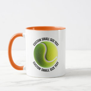 Small Text ORANGE Combo 11oz Custom Tennis Mug