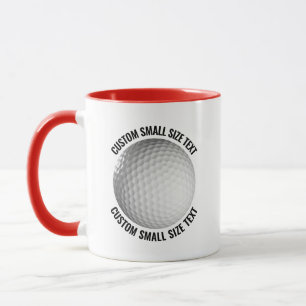 Small Text RED Combo 11oz Custom Golf Mug