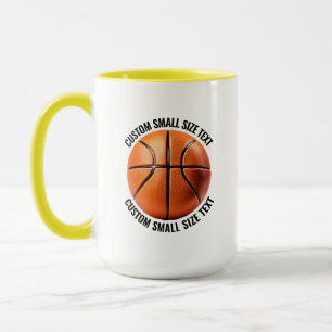 Small Text YELLOW Combo 15oz Custom Basketball Mug