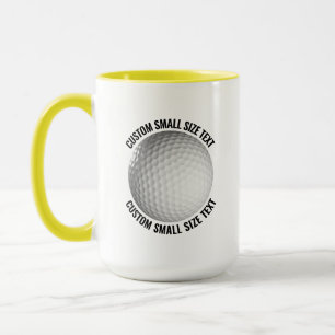 Small Text YELLOW Combo 15oz Custom Golf Mug