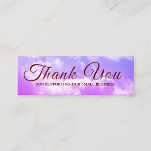 Small Thank you vivid sky Mini Business Card