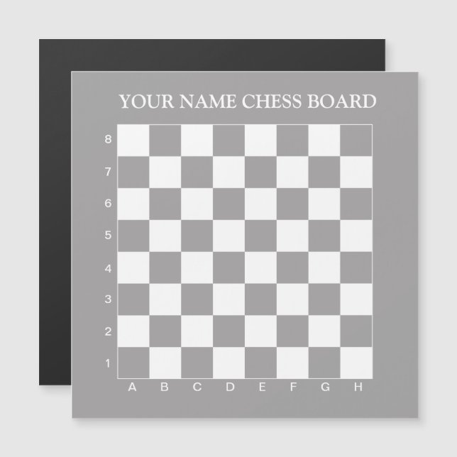 Small thin cheap magnetic chess board with numbers magnetic invitation (Front/Back)