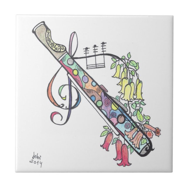 small tile:  flute ceramic tile (Front)