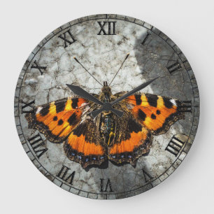 Small Tortoiseshell Butterfly  Large Clock