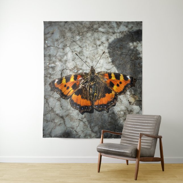 Small Tortoiseshell Butterfly  Tapestry (In Situ)