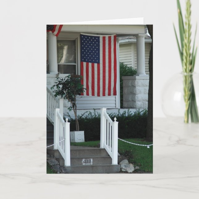 Small Town America Front Porch Card (Front)