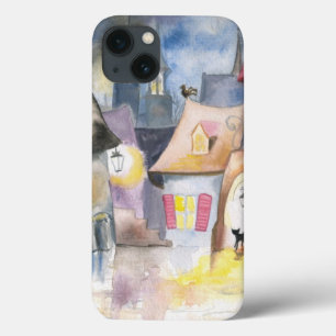 Small town at night iPhone 13 case