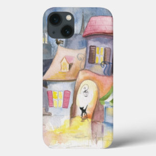 Small town at night iPhone 13 case