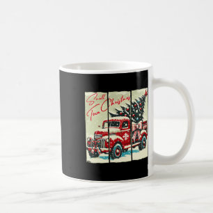 Small Town Christmas Red Truck Christmas Tree Vint Coffee Mug