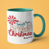 Small Town Christmas Rustic Typography Custom Name