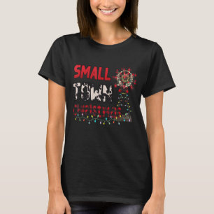 Small Town Christmas Windmill Red Plaid Cowhide Xm T-Shirt