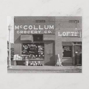 Small Town Grocery Store, 1935 Postcard
