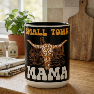 Small Town Mama   Western Mother’s Day Unique Two-Tone Coffee Mug