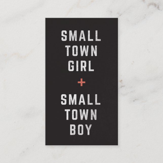 Small Town Stag & Doe Ticket - Customisable Colour (Front)