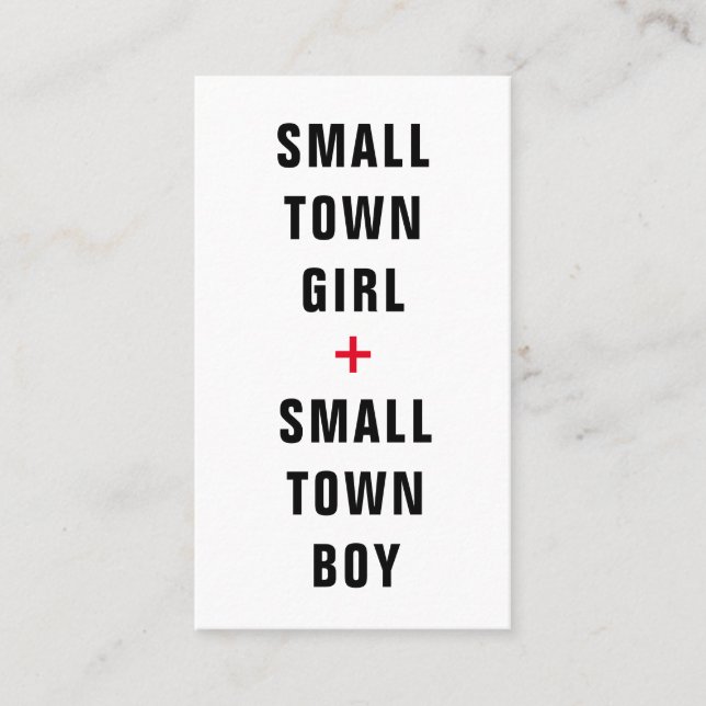 Small Town Stag & Doe Ticket - Customisable Colour (Front)