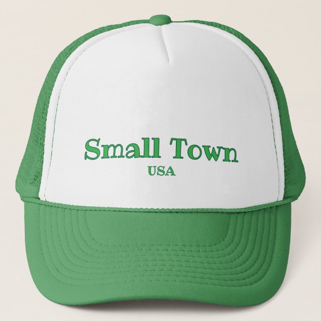 Small Town USA customisable Trucker Hat (Front)