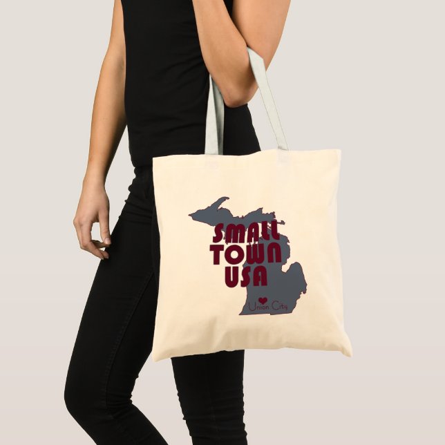 Small Town USA | Union City Michigan State Tote Bag (Front (Product))