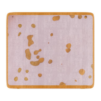 Small Tray Glass Pink with Gold Speckles Cutting Board