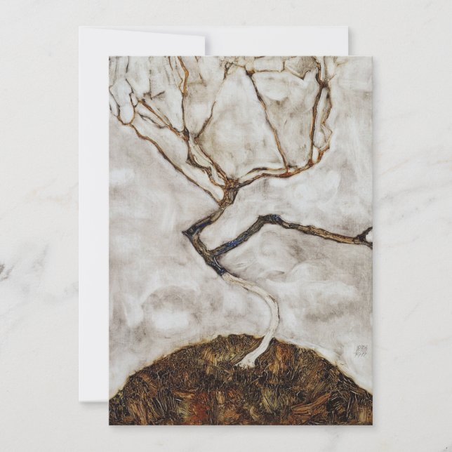 Small Tree In Late Autumn by Egon Schiele (Front)