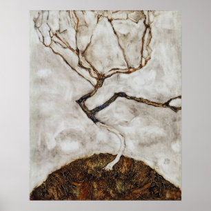 Small Tree In Late Autumn by Egon Schiele Poster