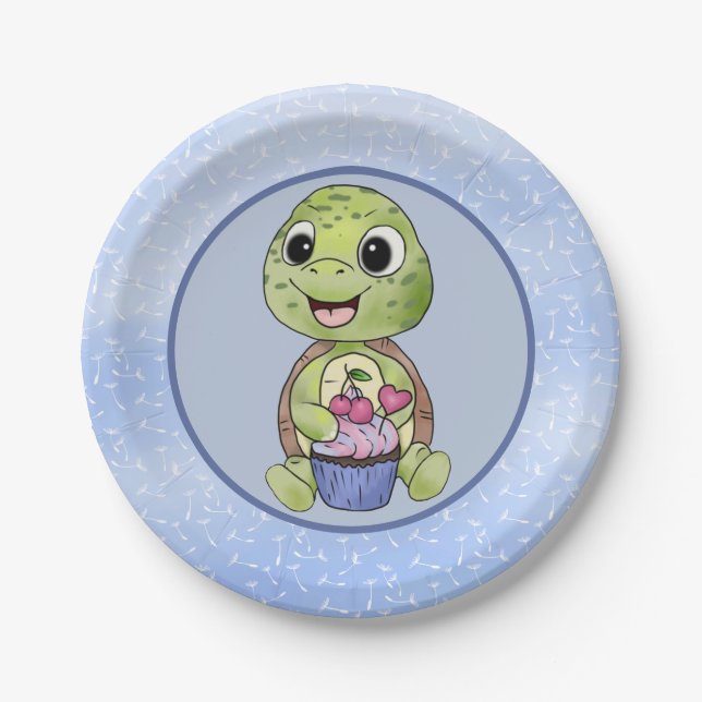 small turtle paper plate (Front)