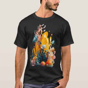 Small underwater world in 3D T-Shirt