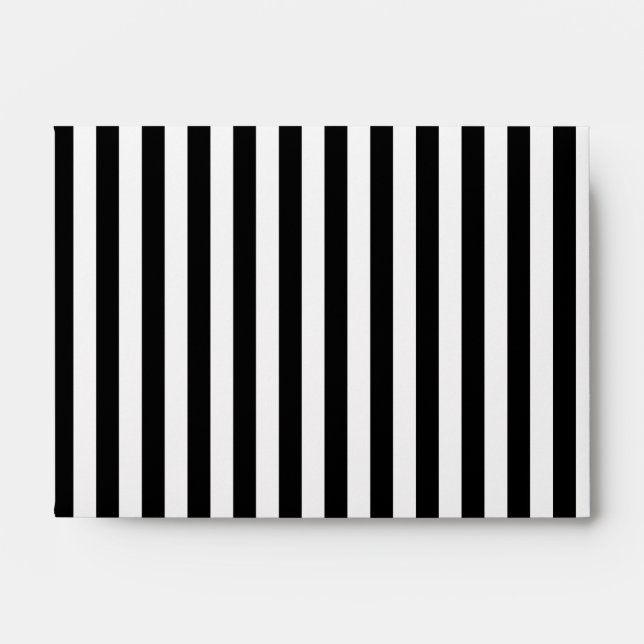 Small Vertical Black Stripes Envelope (Front)