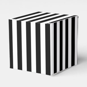 Small Vertical Black Stripes Favour Box