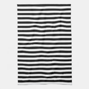 Small Vertical Black Stripes Tea Towel