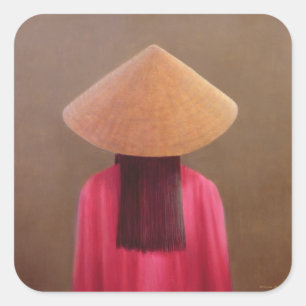 Small Vietnam back view Square Sticker