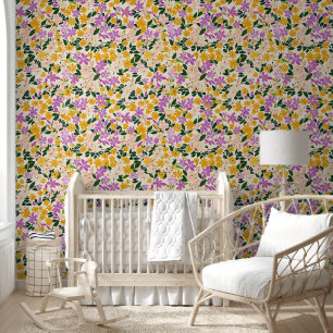 Small vintage flower pattern wallpaper