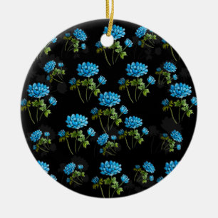 Small watercolor flower bouquets pattern cushion c ceramic ornament