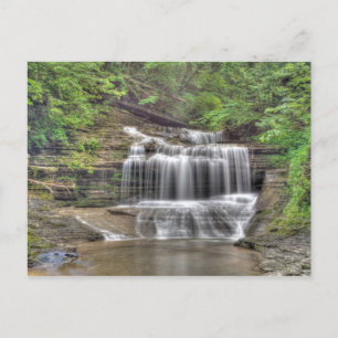 Small Waterfall, Buttermilk Falls State Park, NY Postcard