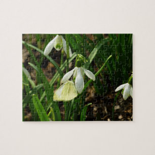 Small White and Snowdrop Jigsaw Puzzle